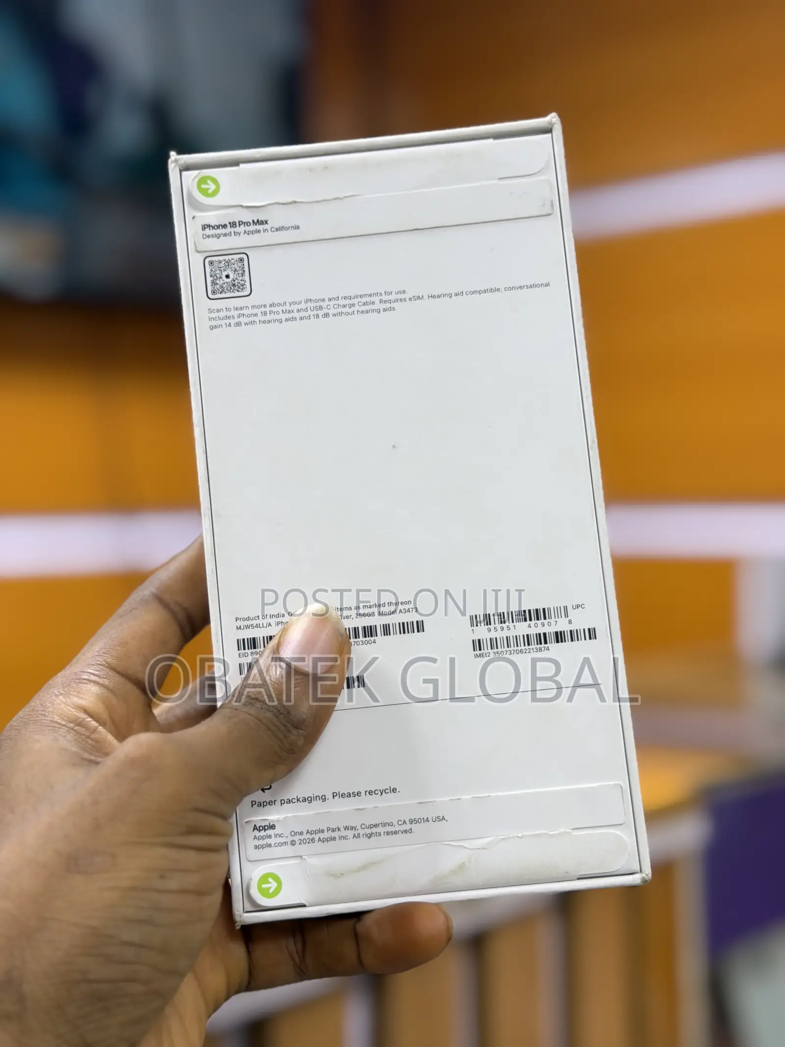 New Apple iPhone 18 Pro Max 256 GB Silver