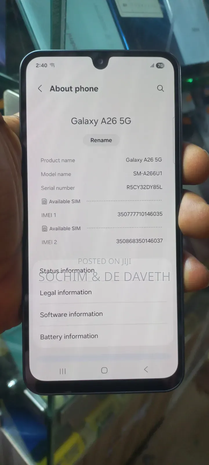 Samsung Galaxy A26 128 GB Black