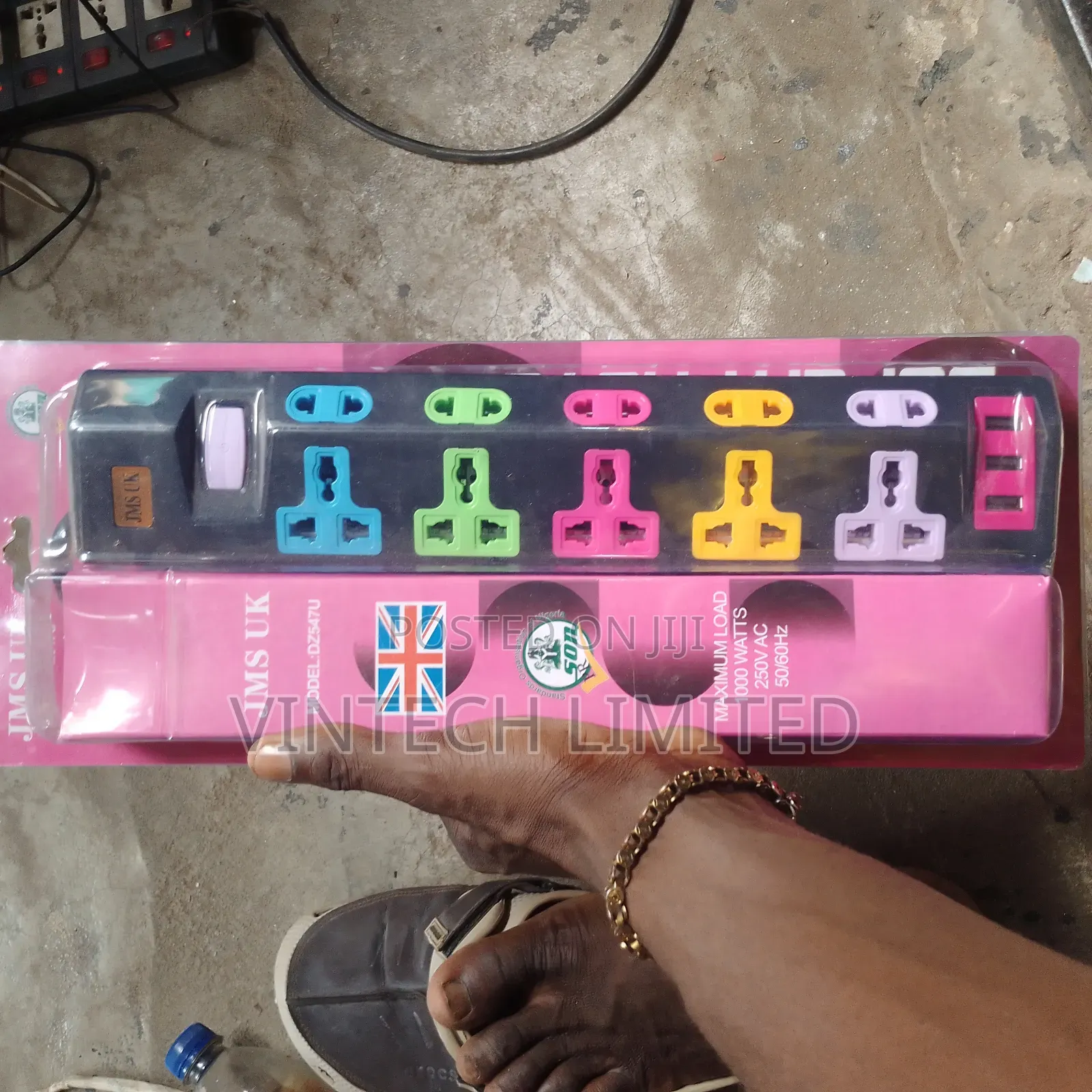 5way Extension Socket With USB Ports