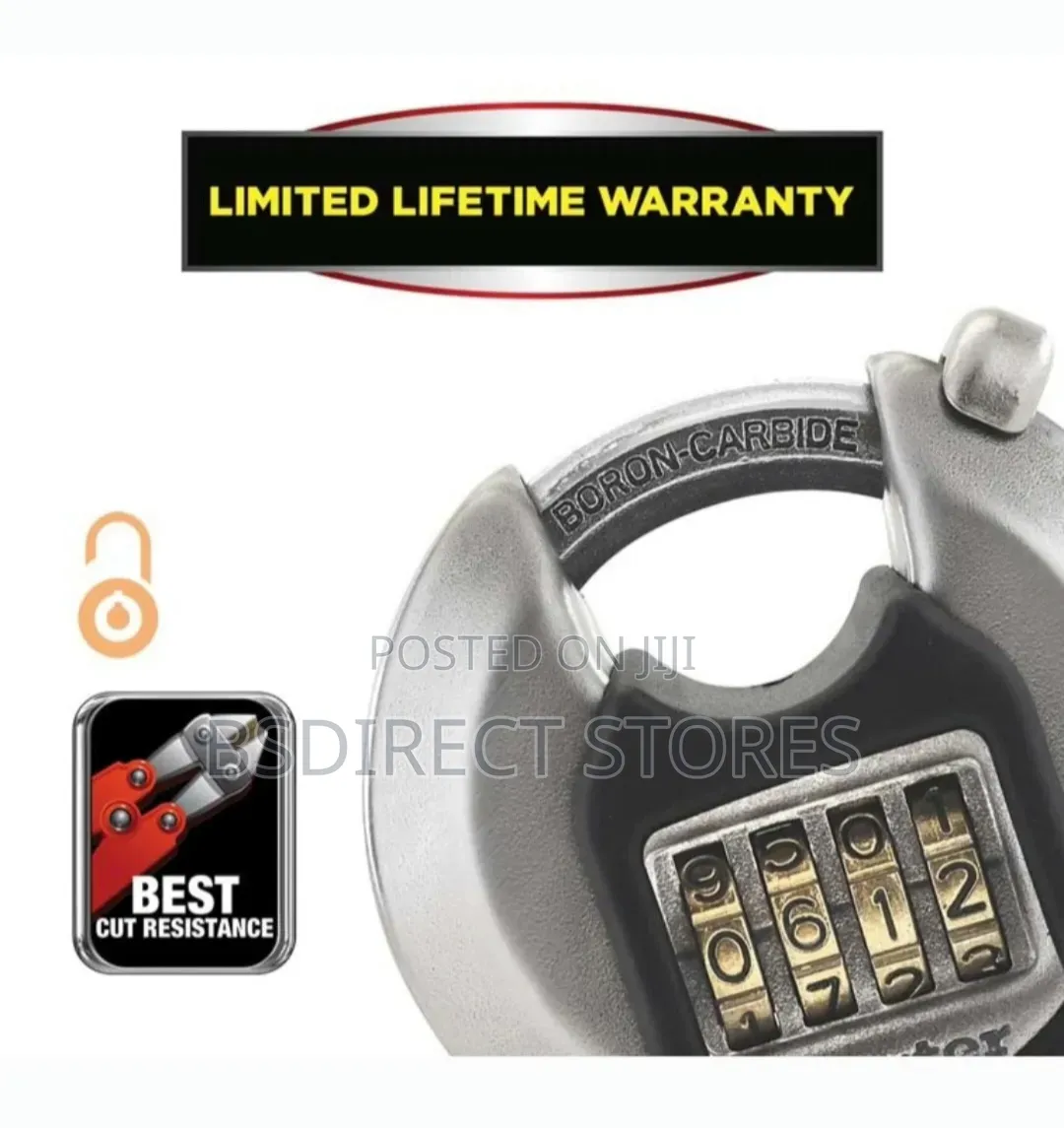 Master Lock Excell Weatherproof Combination Disc Padlock Silver 70mm