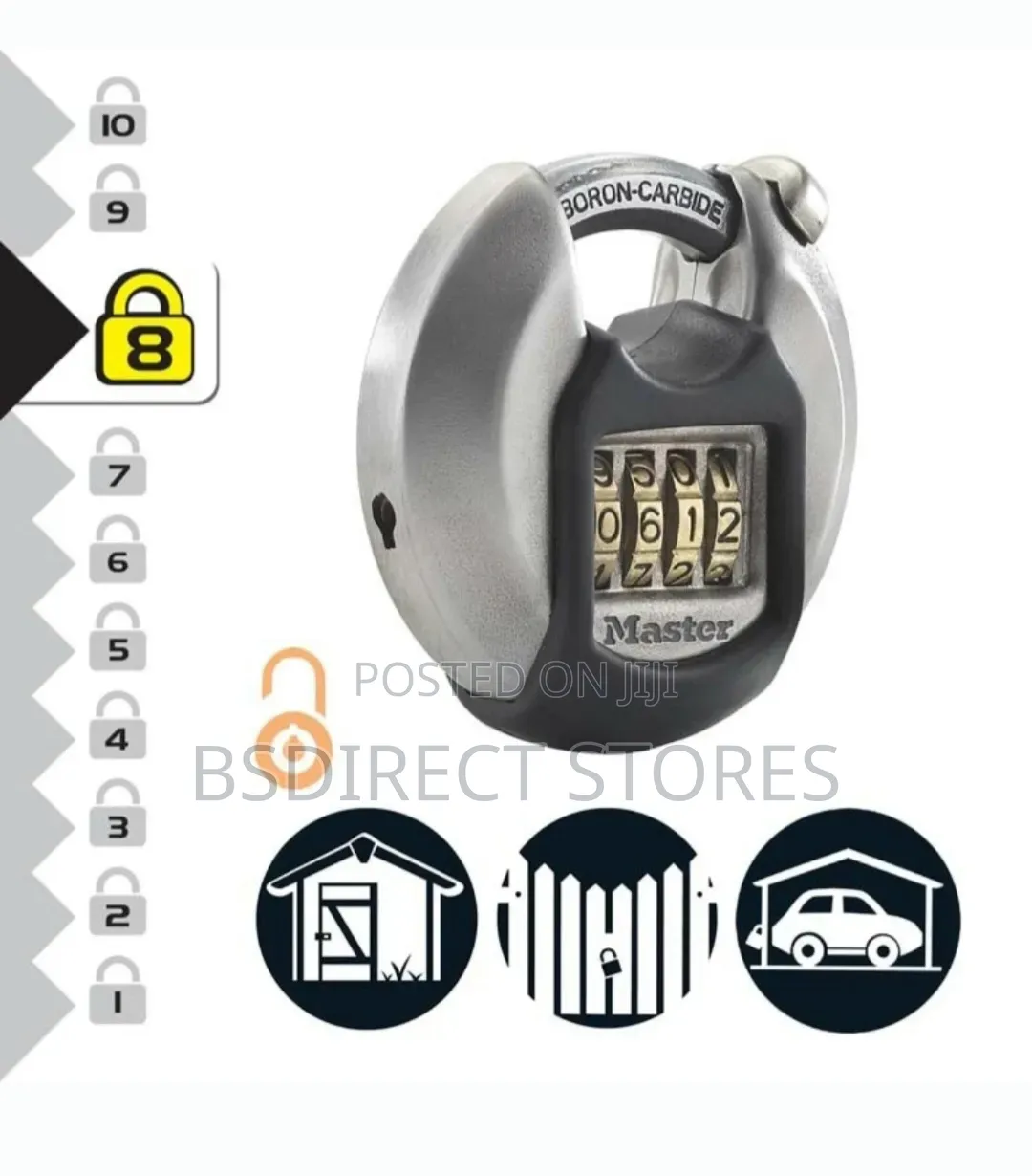 Master Lock Excell Weatherproof Combination Disc Padlock Silver 70mm