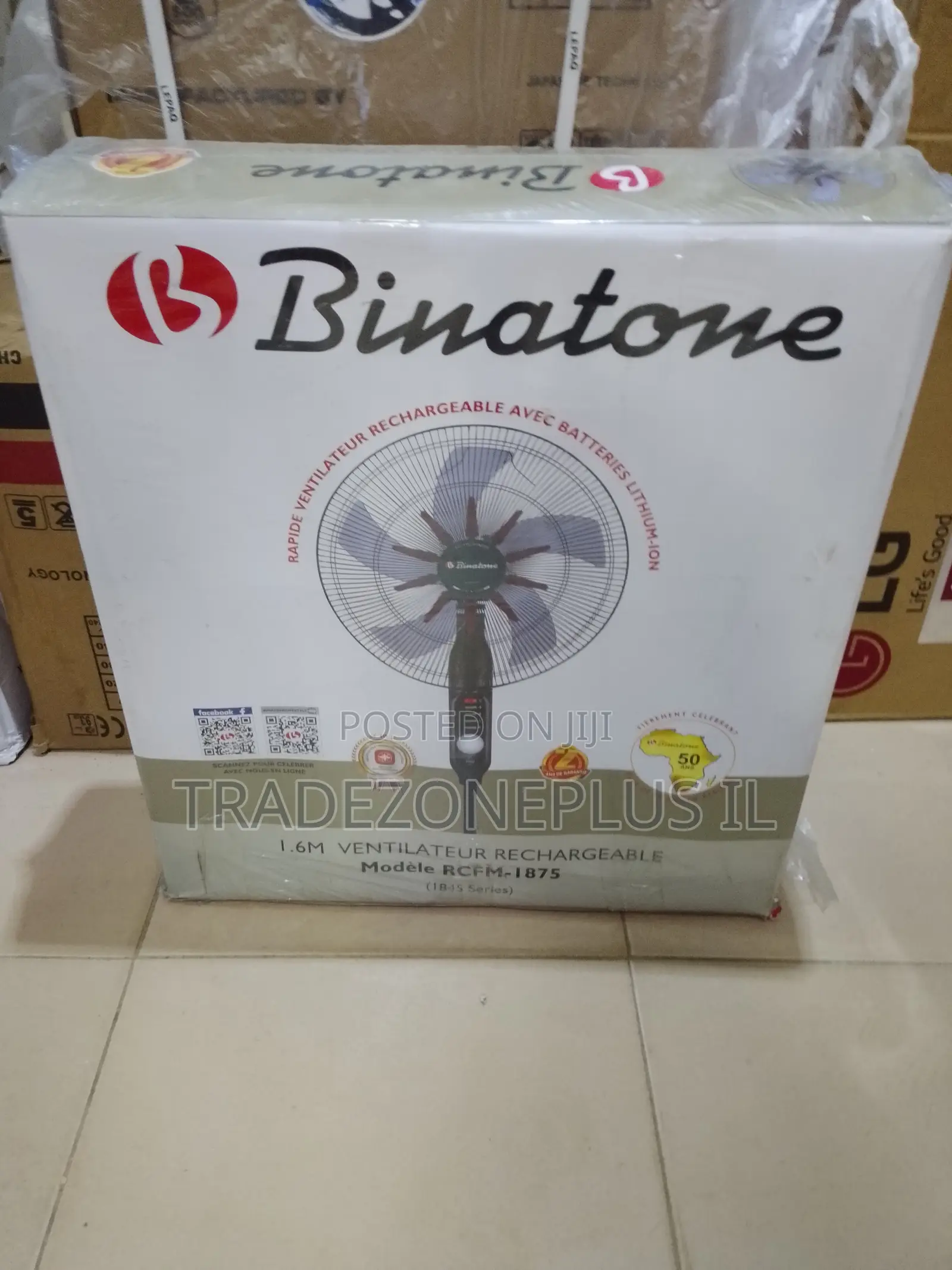Buy Binatone RCM-1875 1.6m Rechargeable Standing Fan Today