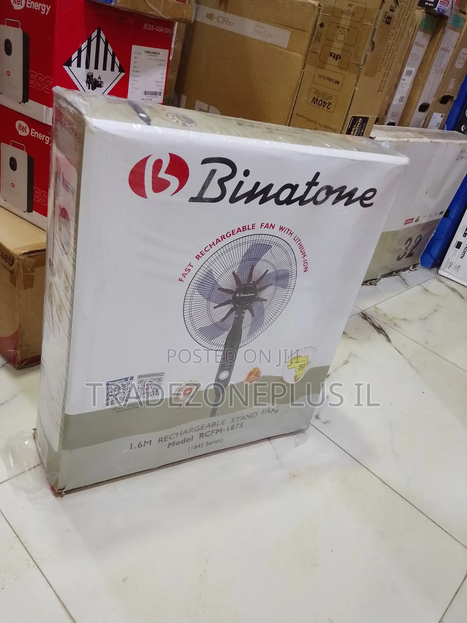 Smart Cooling Choice Binatone RCM-1875 Rechargeable Fan