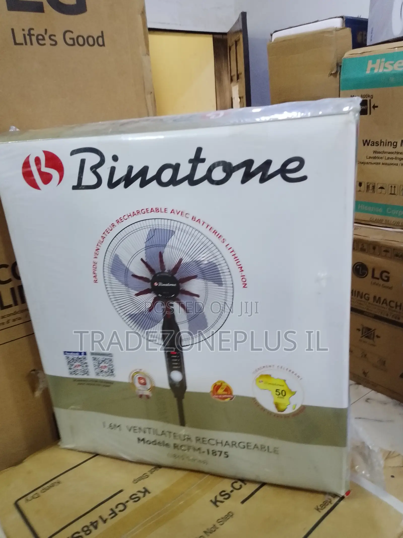 Binatone 1.6m Rechargeable Fan for Daily Nigerian Home Use