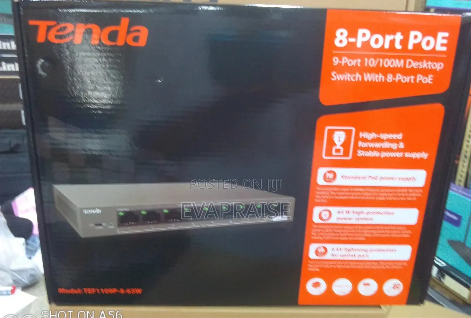 Tenda 8 Port Poe 8Port 10/100m Desktop Switch With 8 Port Poe Tef1108