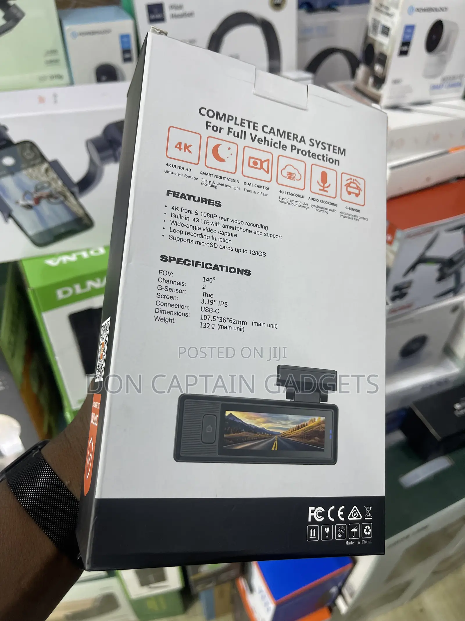 4G Sim Smart Car Dash Camera 4K 4G LTE