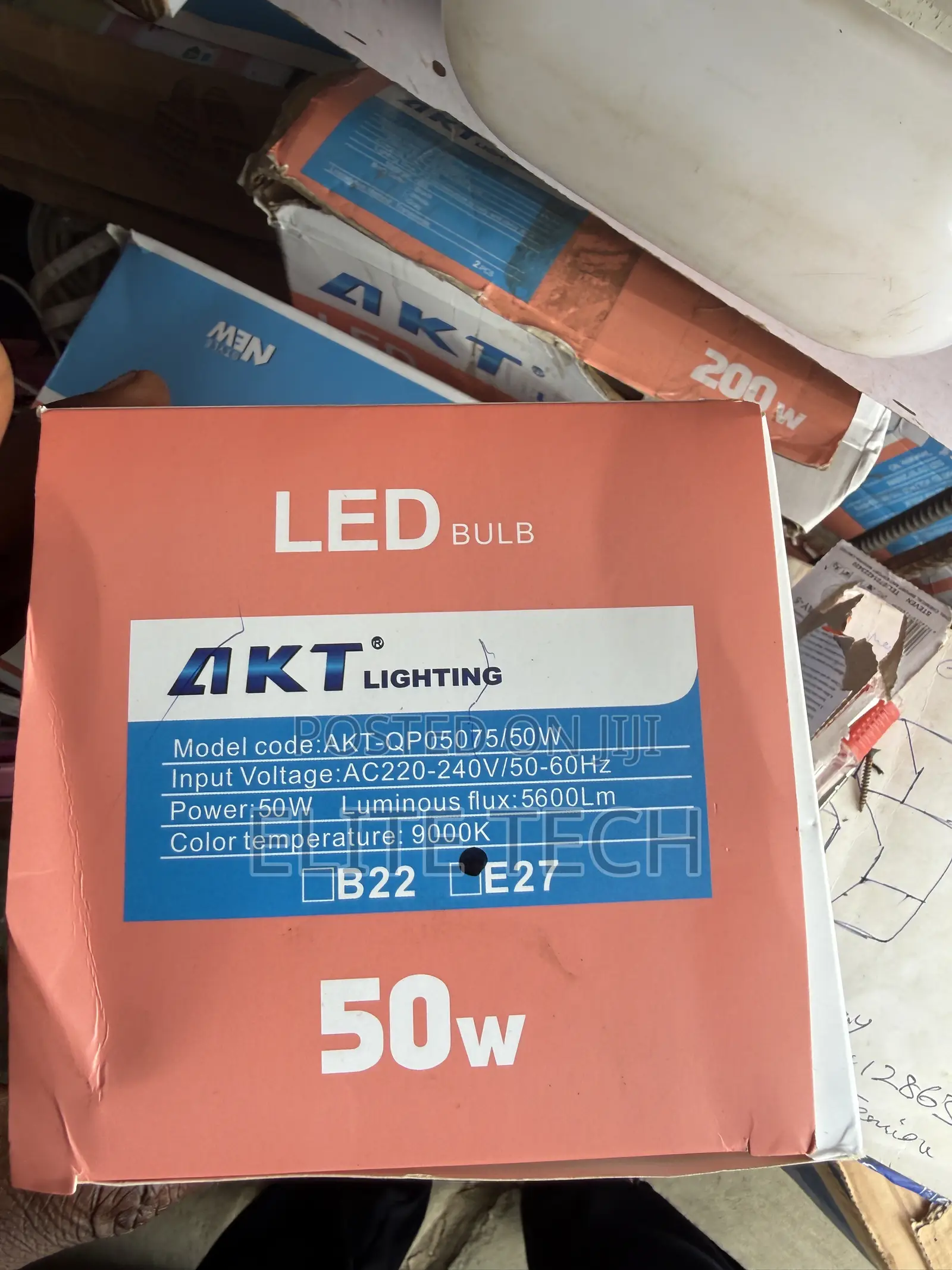 Original AKT 50W High Power LED Bulb (E27 Screw / B22 Pin)