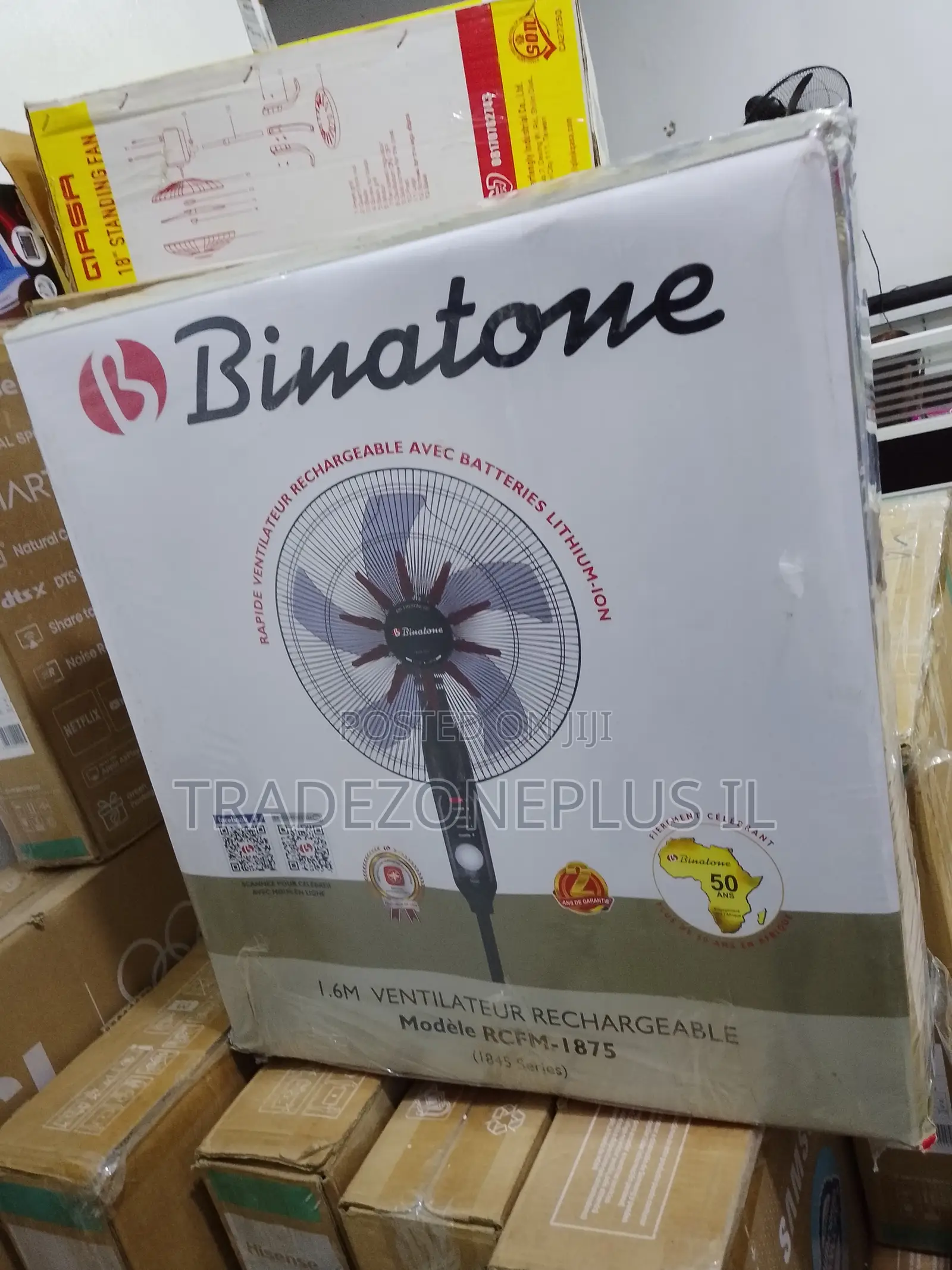 Binatone RCM-1875 Rechargeable Fan for Study and Work Areas