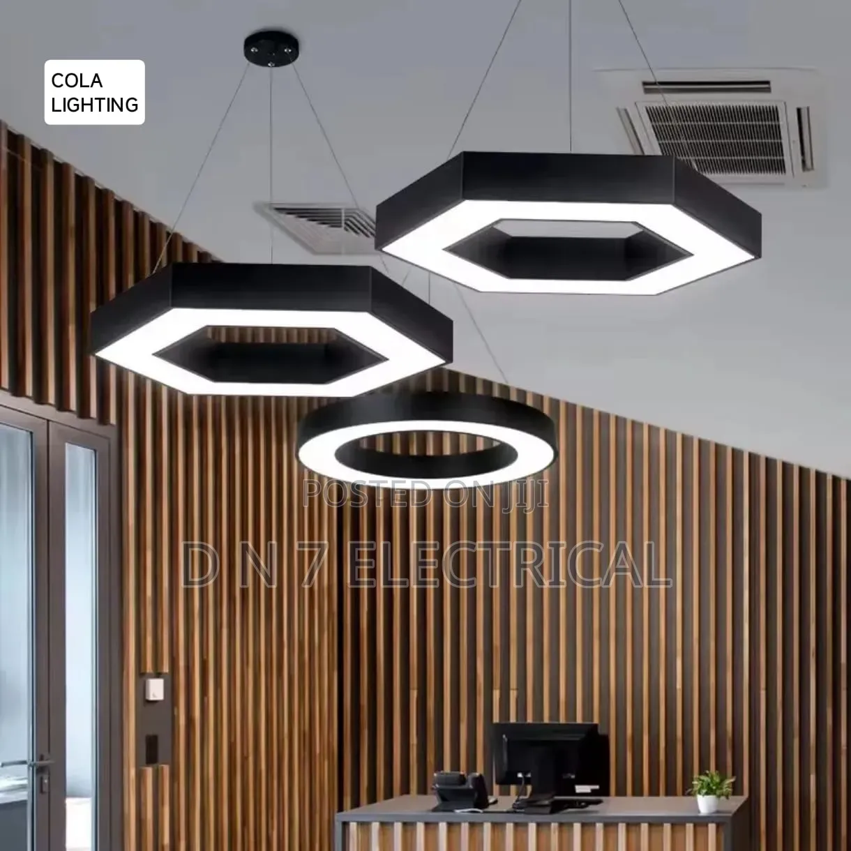 500mm Modern Black LED Chandelier Light