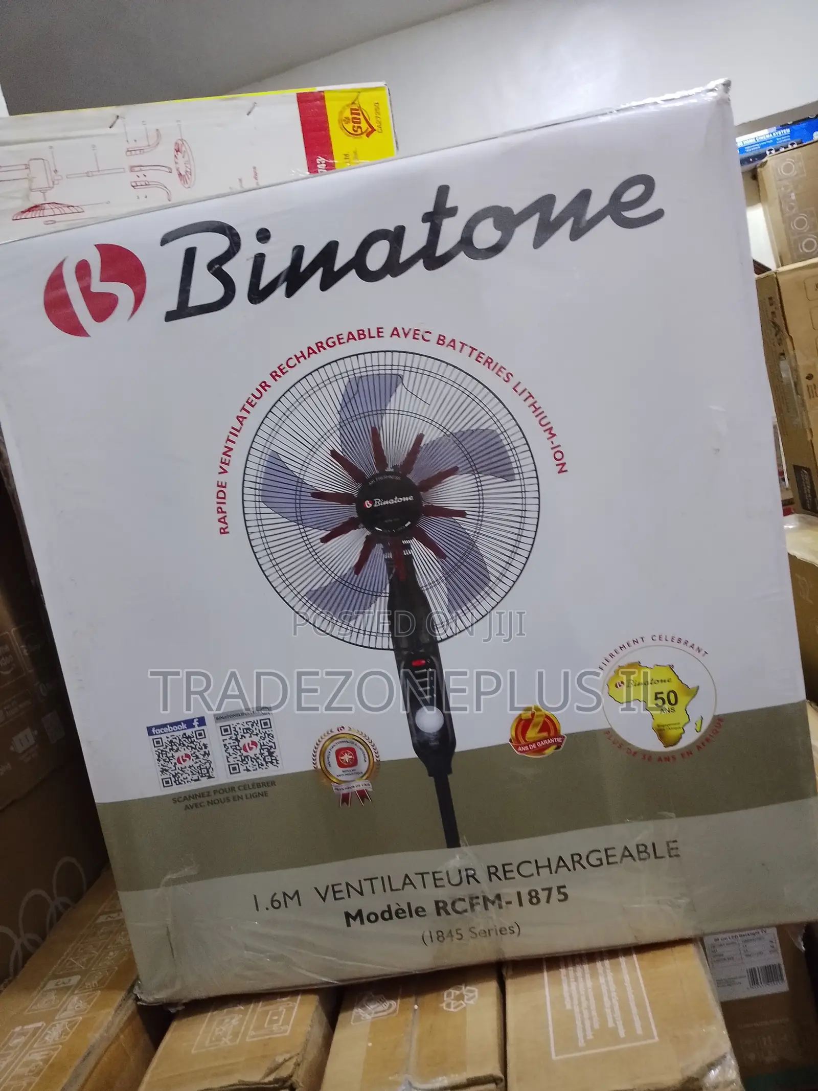Binatone Rechargeable Standing Fan for Flexible Daily Use