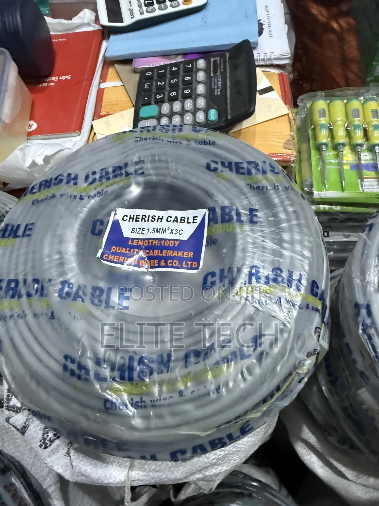 1.5mm X 3 Core Pure Copper Flat Cable Coil (100m) – Brand New