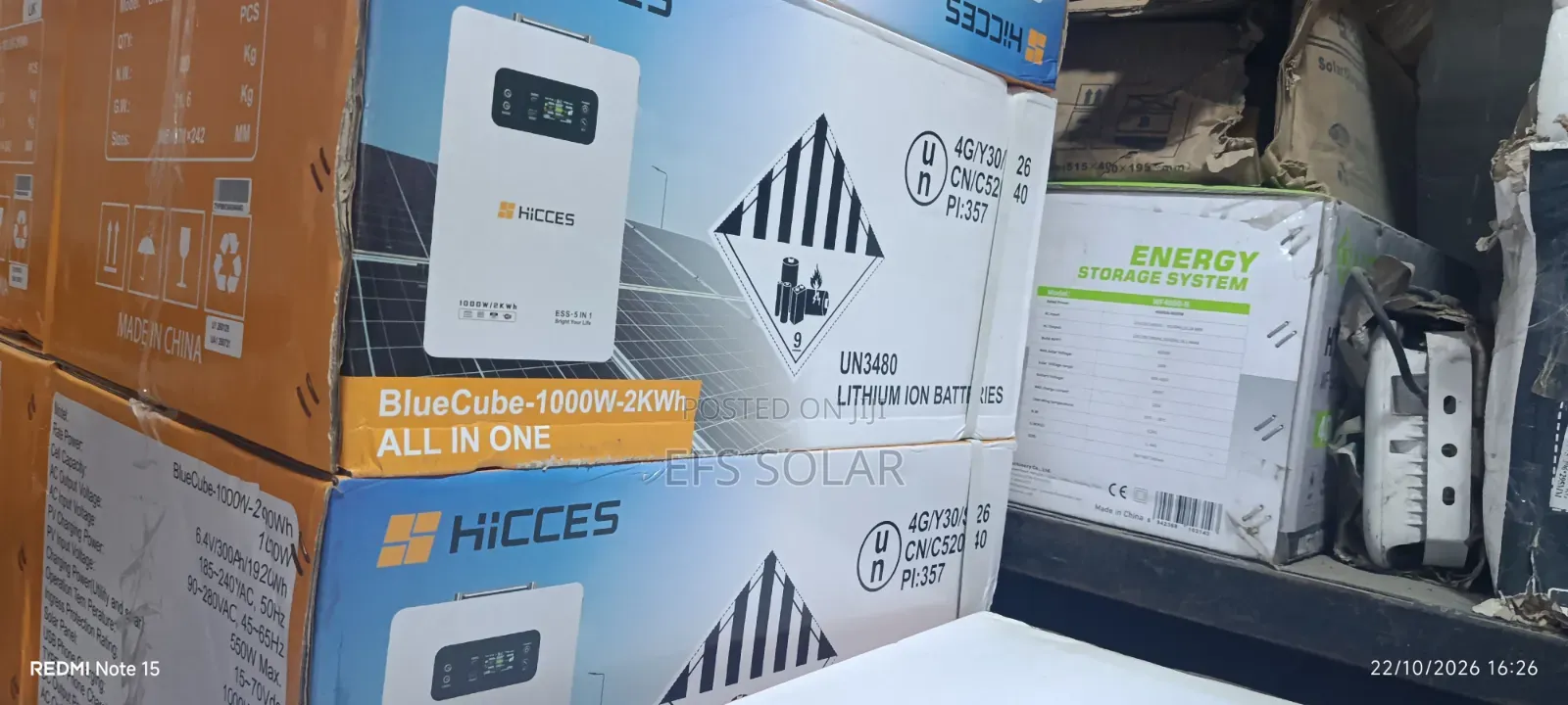 HiCCES BlueCube 1000W 2kWh All-in-One Solar Power Station