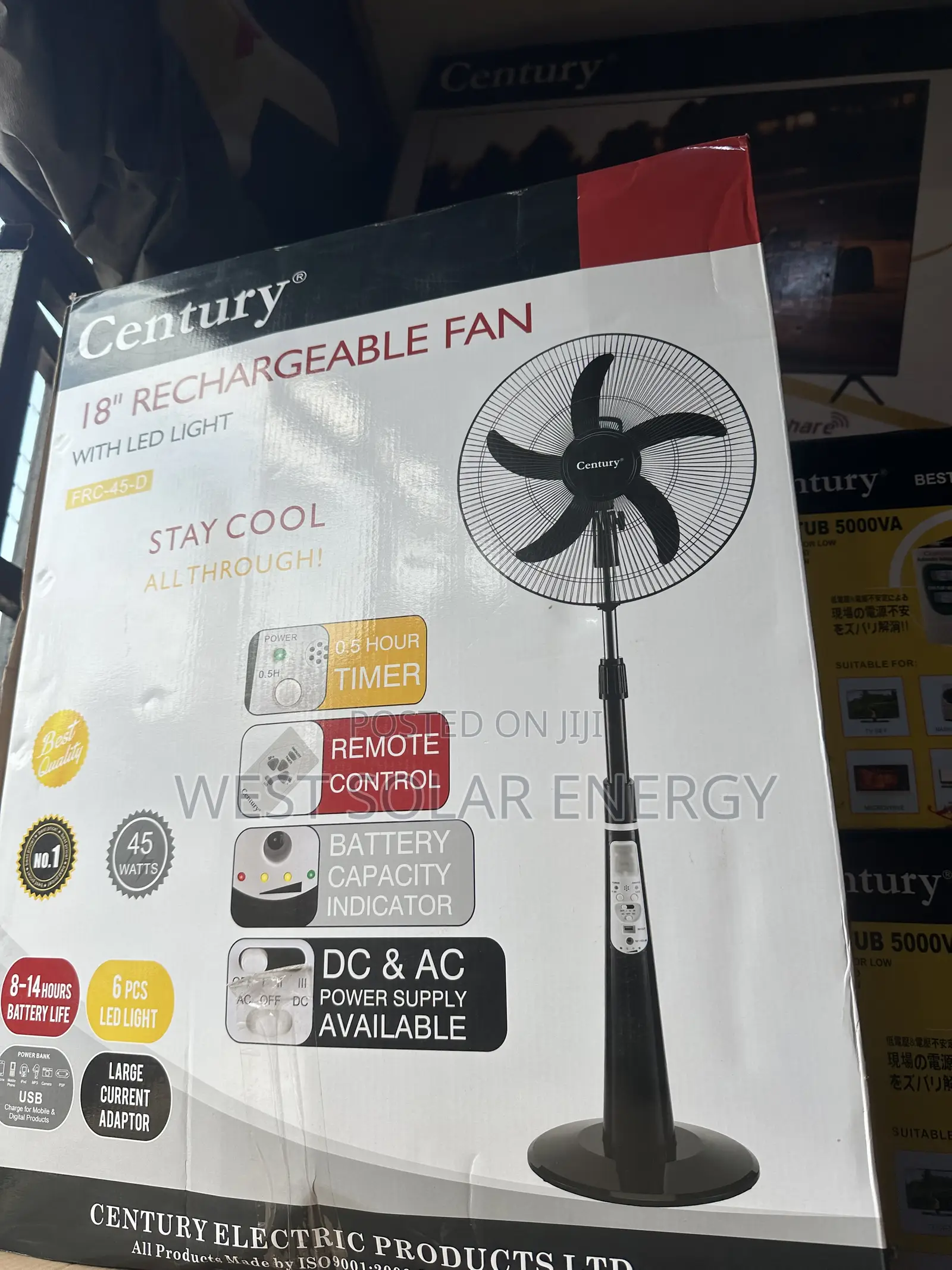 Century 18 Inches Rechargable Fan
