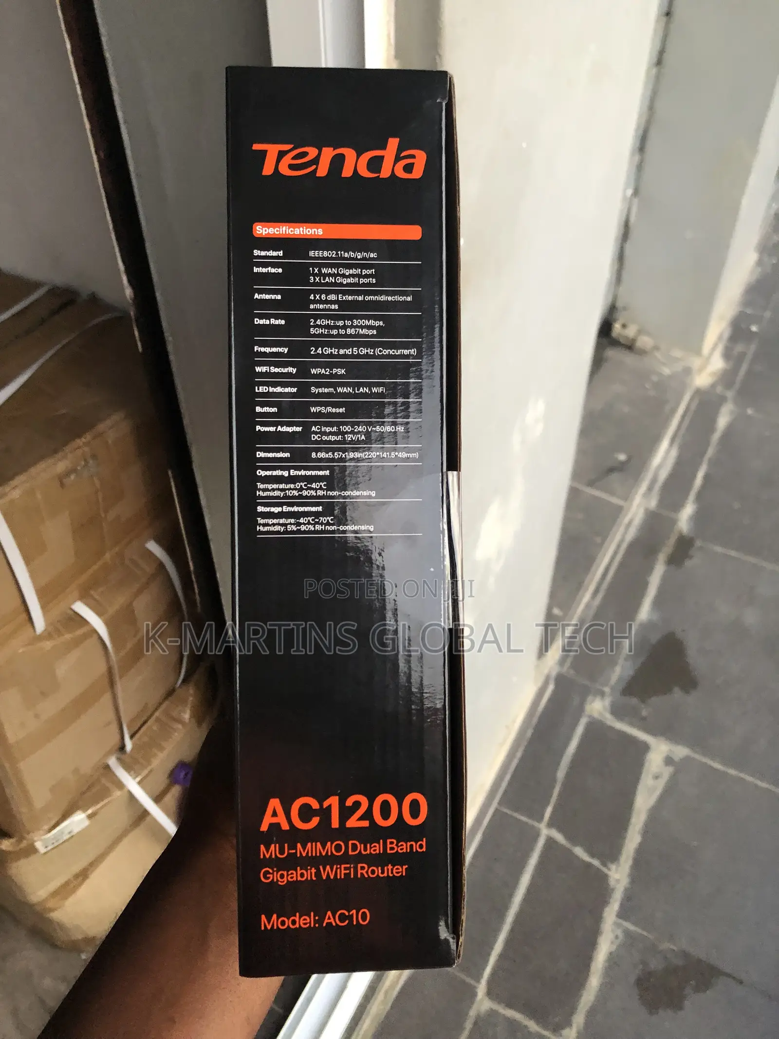 Tenda AC10 AC1200 Dual Band Gigabit WiFi Router