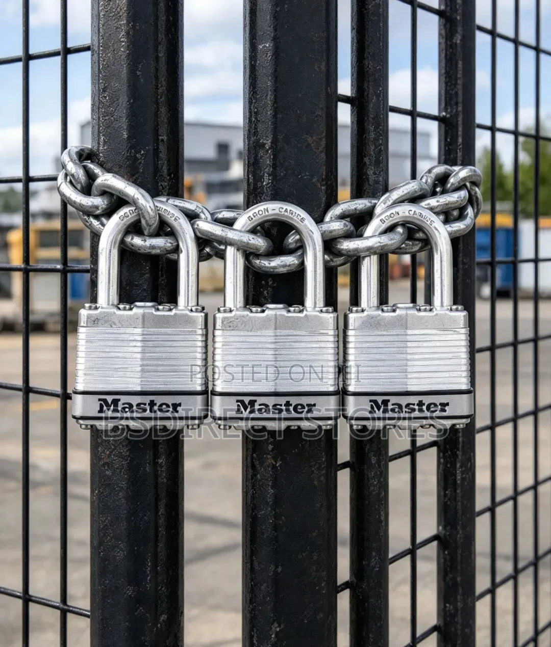 Masterlock Heavy Duty Padlocks Laminated Steel 54mm Wide 51mm Long X 3