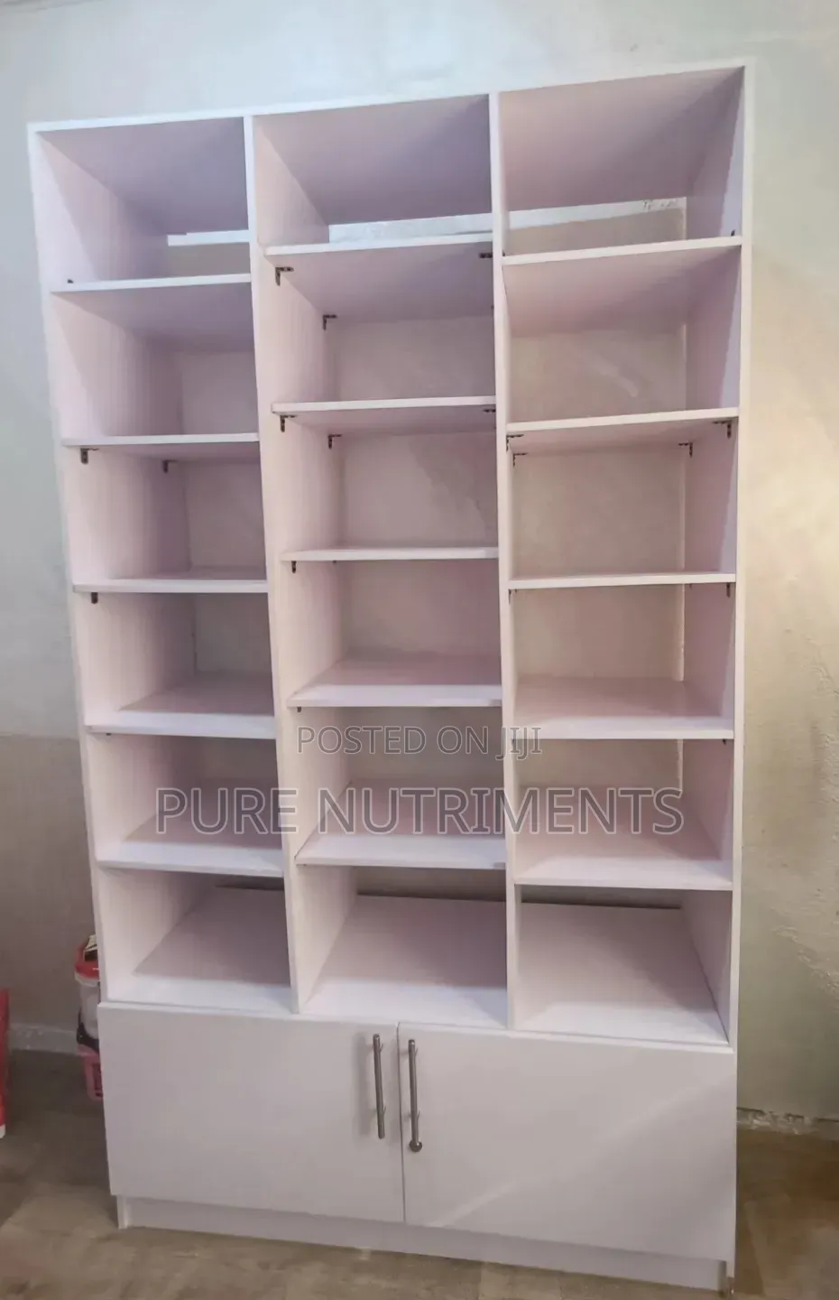 White Wooden Shelf for Shop or Home Use