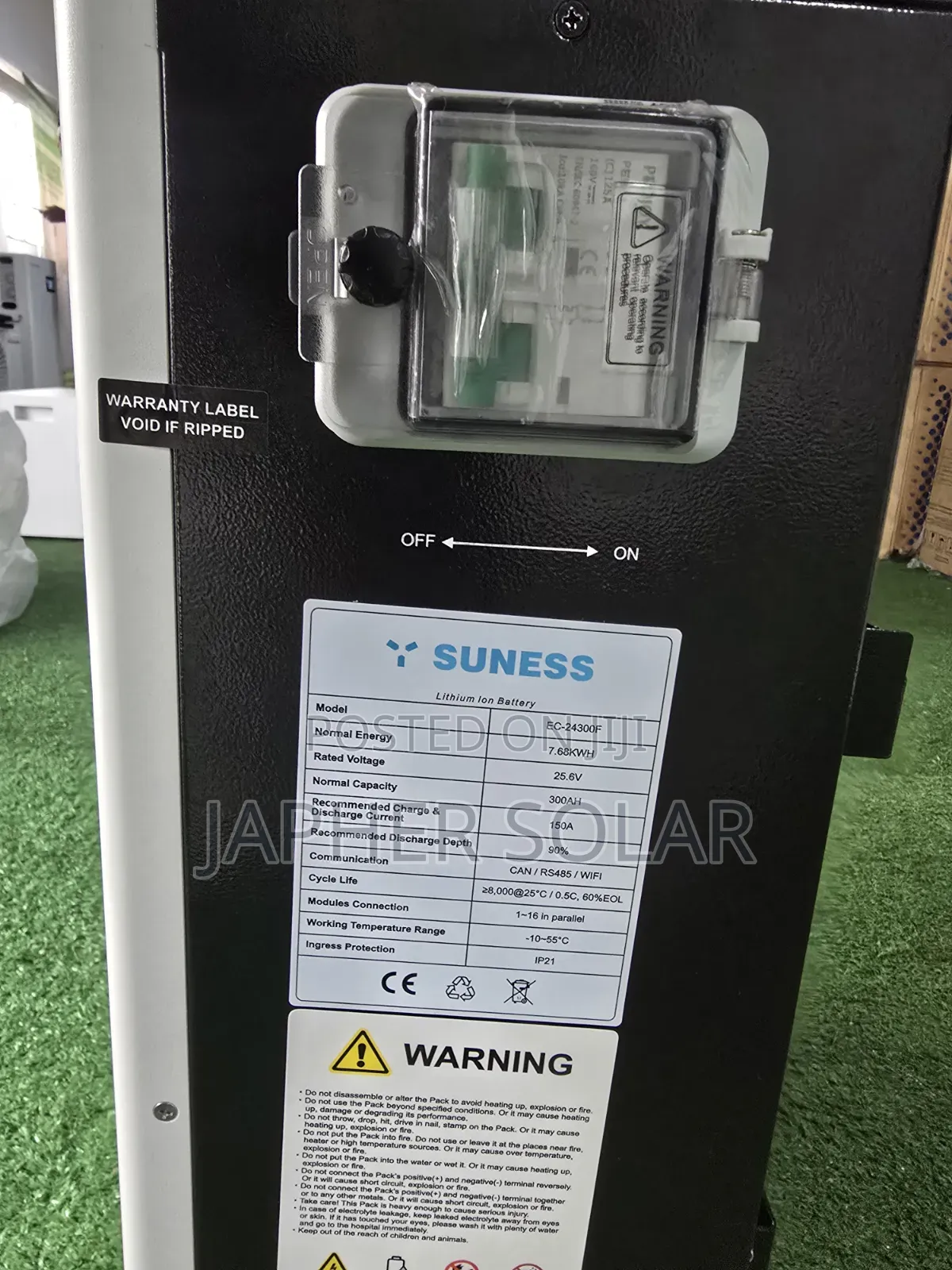 Ev - 7.6kwh 24v Suness Lithium Battery (5 Years Warranty)