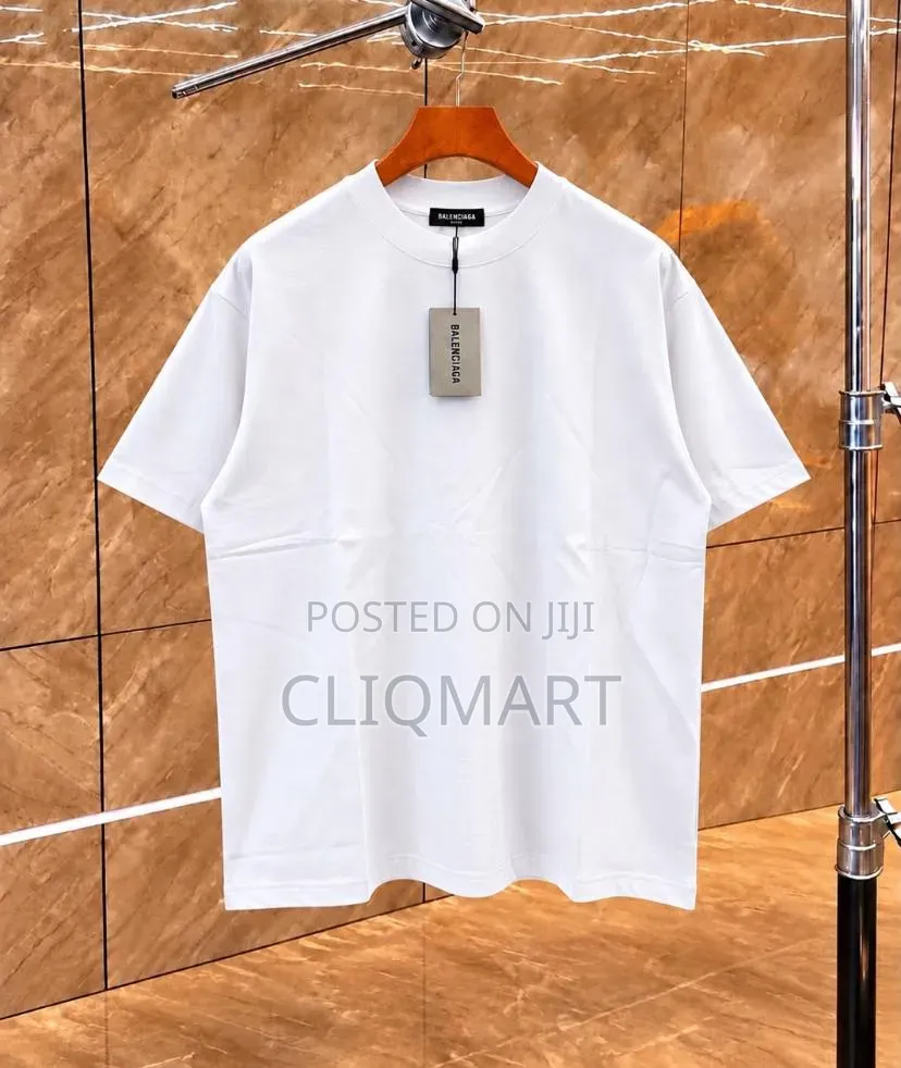Premium Cotton T-Shirt – Plain Basic Balenciaga Tee