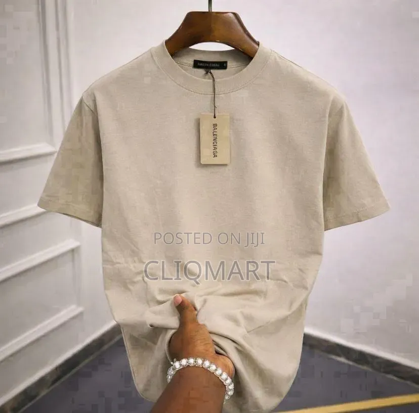 Premium Cotton T-Shirt – Plain Basic Balenciaga Tee