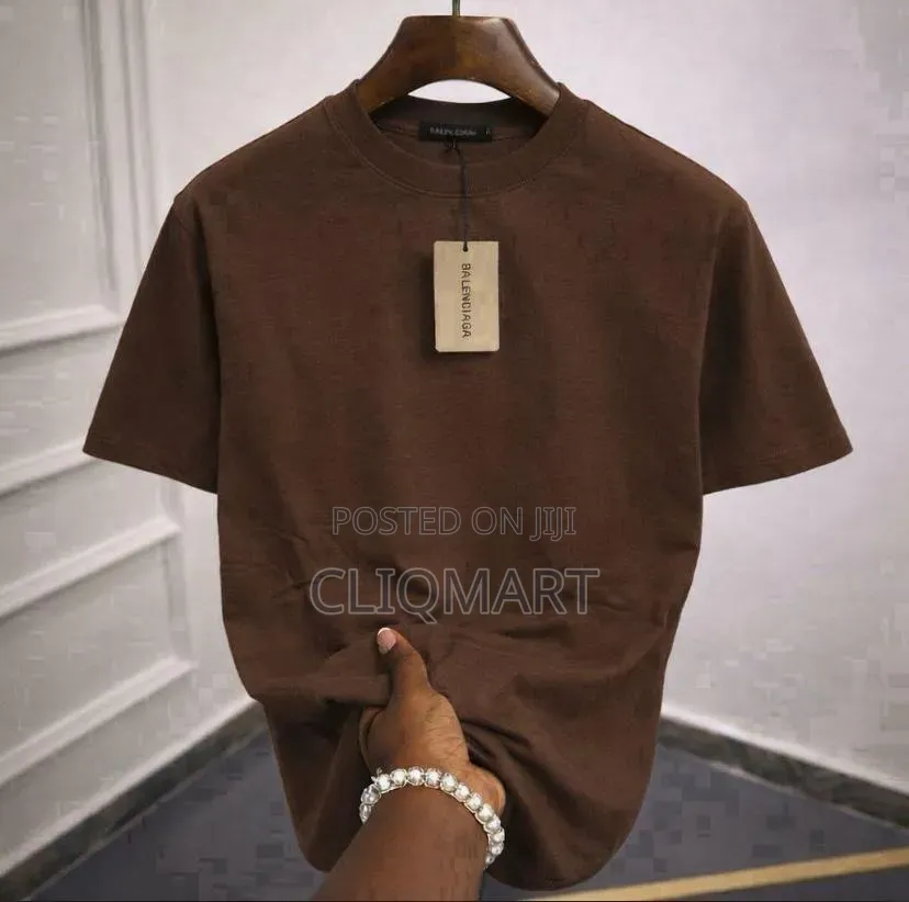 Premium Cotton T-Shirt – Plain Basic Balenciaga Tee