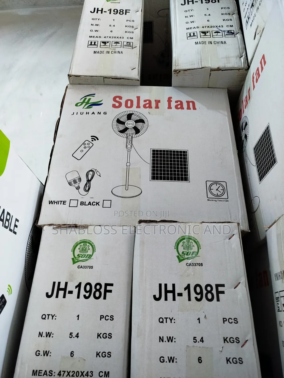 16 Inch Solar Rechargeable Fan