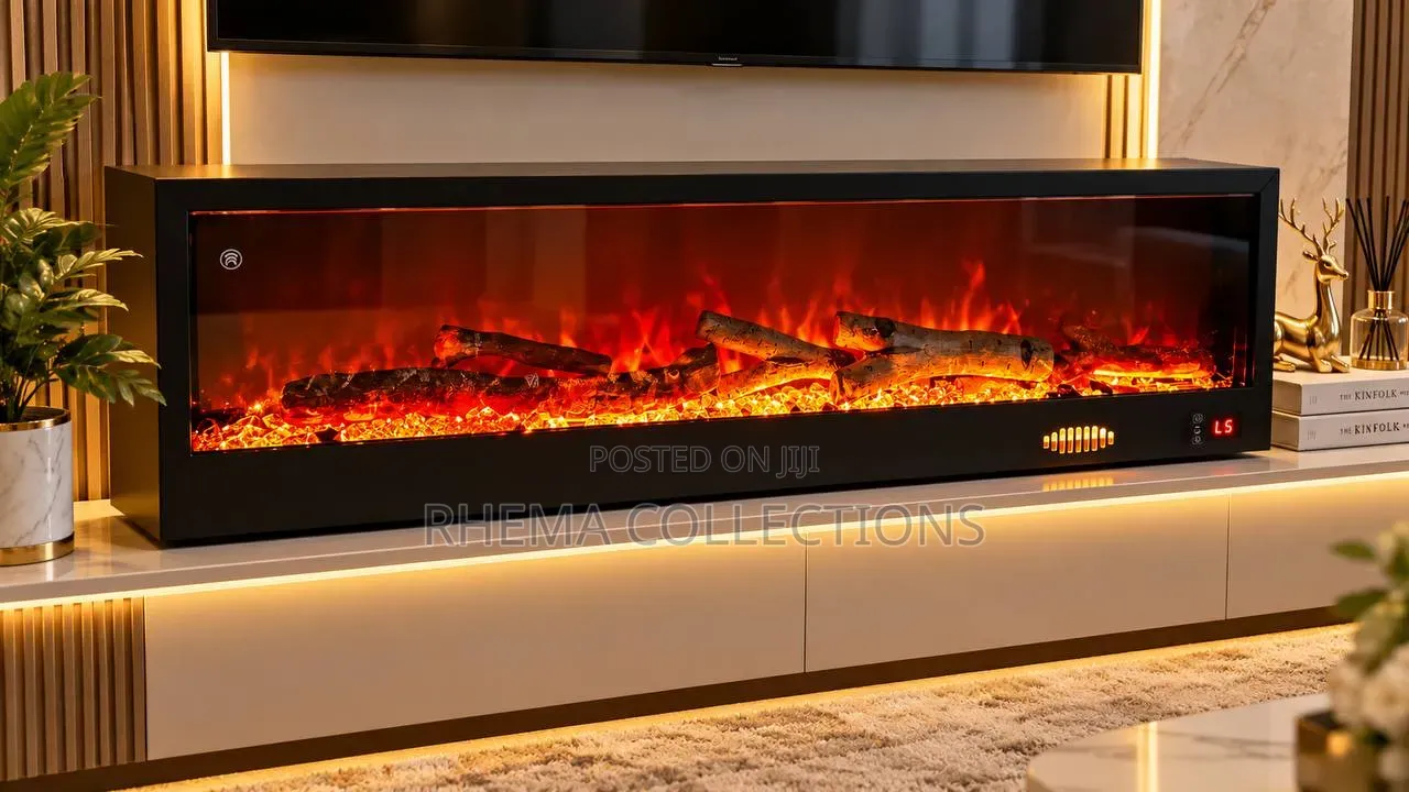 Luxury Electric Fireplace With Bluetooth Speaker