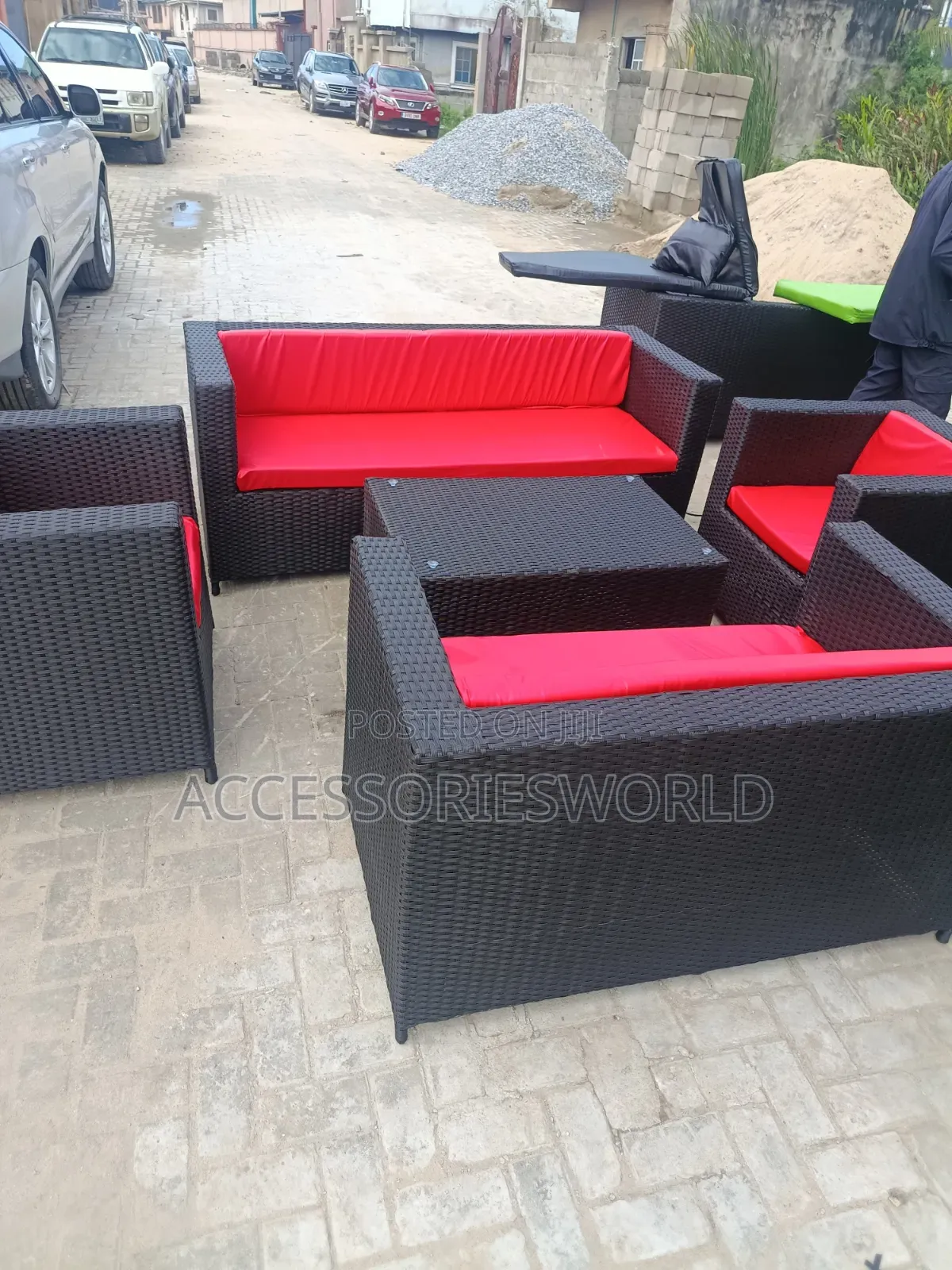 Premium 7-Seater Black Rattan Outdoor Garden Patio Sofa Set