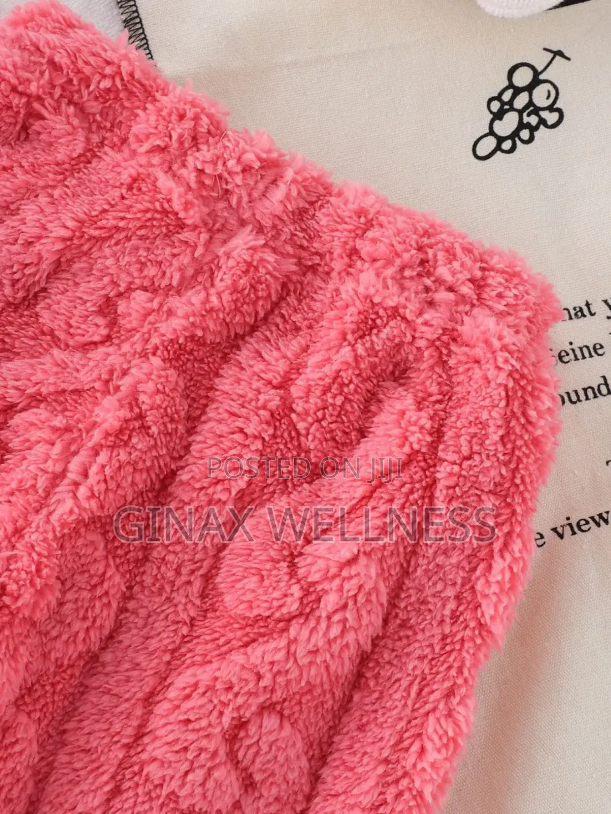 2-Piece Baby Girls Fluffy Long-Sleeve Top & Pink Trousers (6-12m)