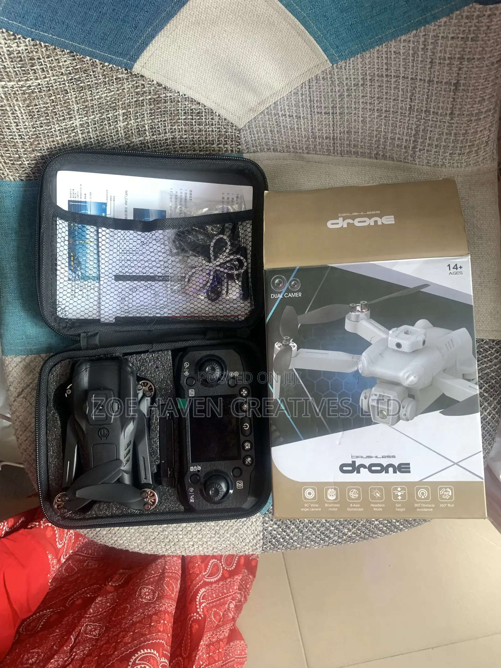 Smart Brushless Foldable Drone With Dual Camera, HD Wide-Angle Lens