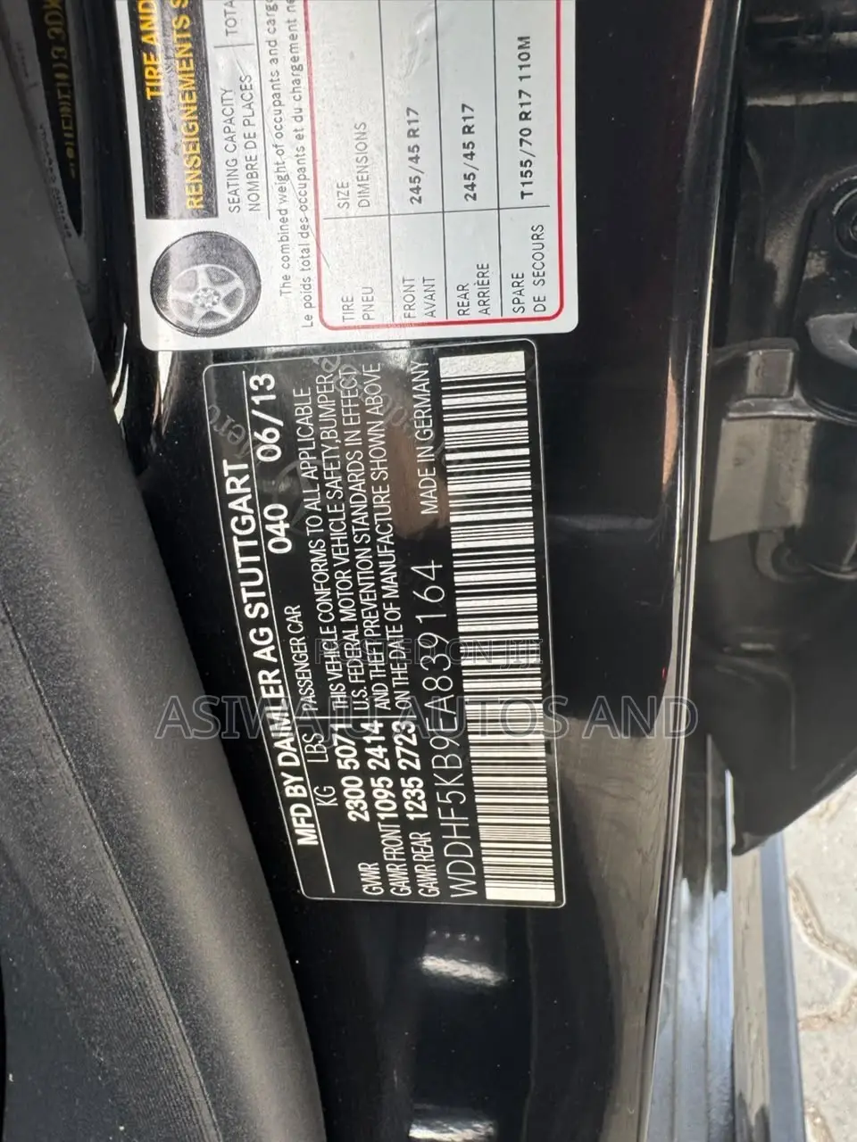 Mercedes-Benz E350 Base 4dr Sedan RWD (3.5L 6cyl 7A) 2014 Black