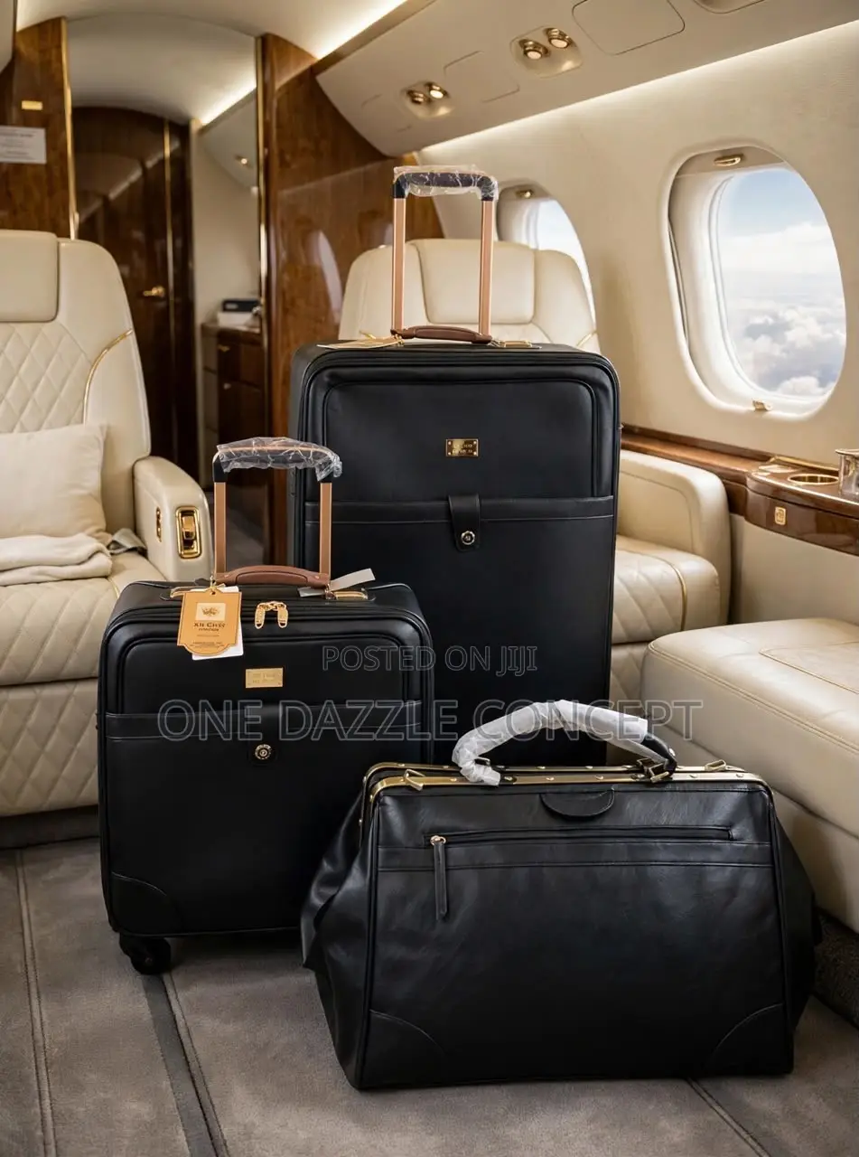 Black Vintage-Style Business and Travel Luggage