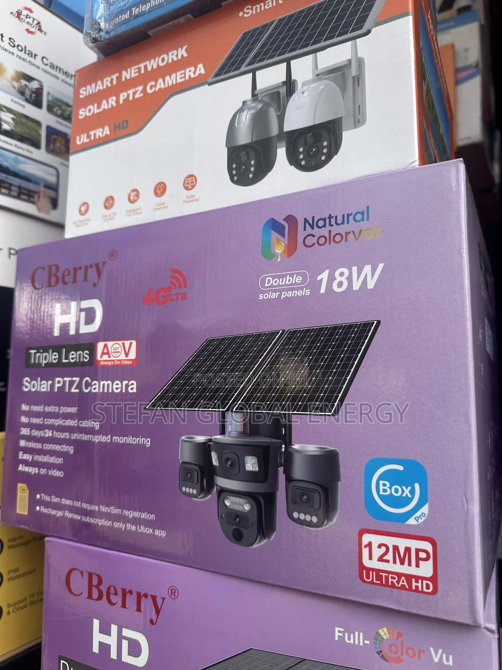 HD Triple Lense Solar PTZ Solar Camera