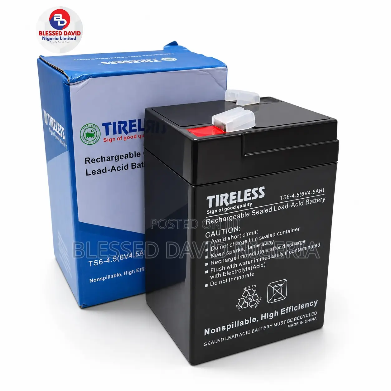 Tireless 6V 4.5Ah Replacement Battery