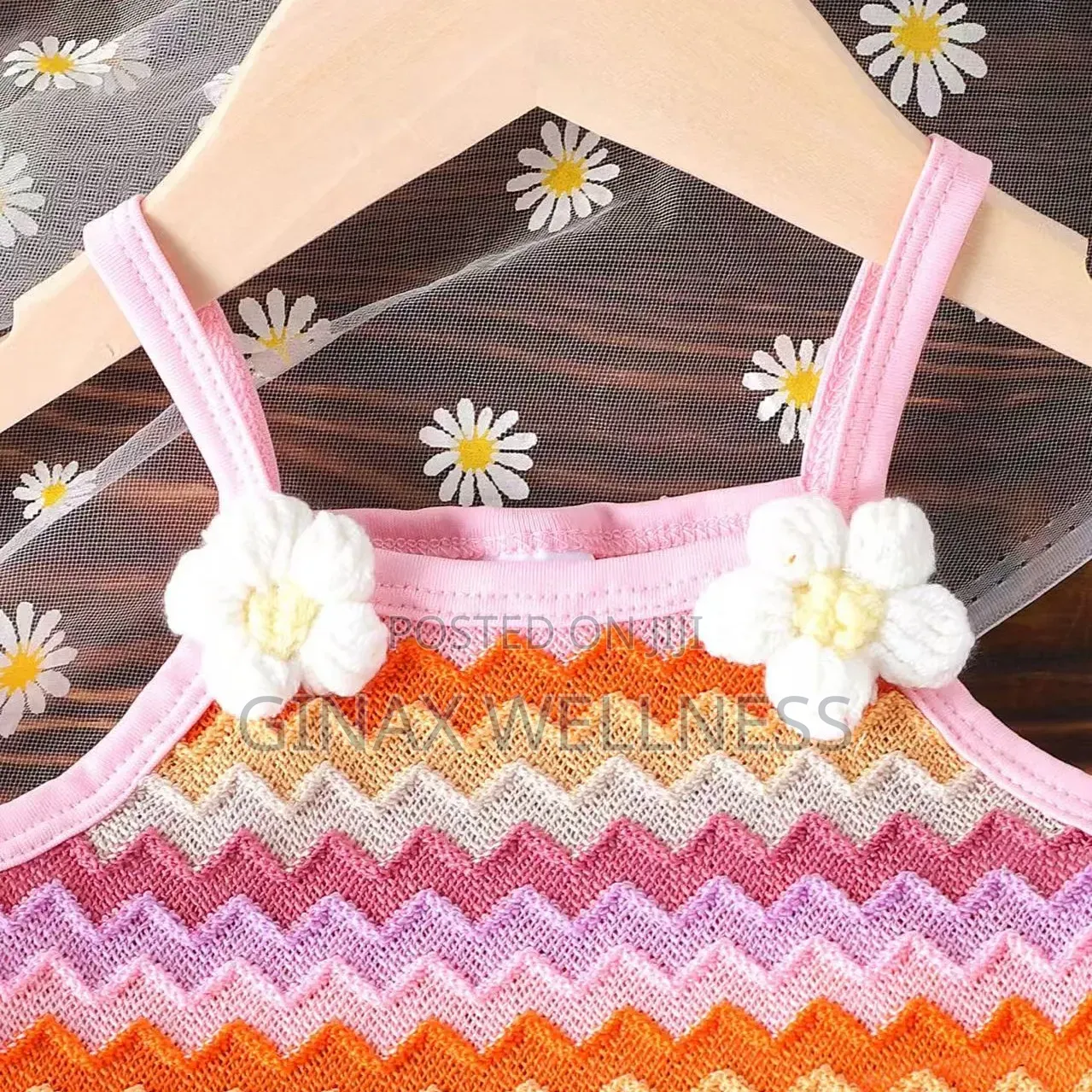 Baby Girls Colourful Knitted Sleeveless Top & Shorts Set (6-12 Months)
