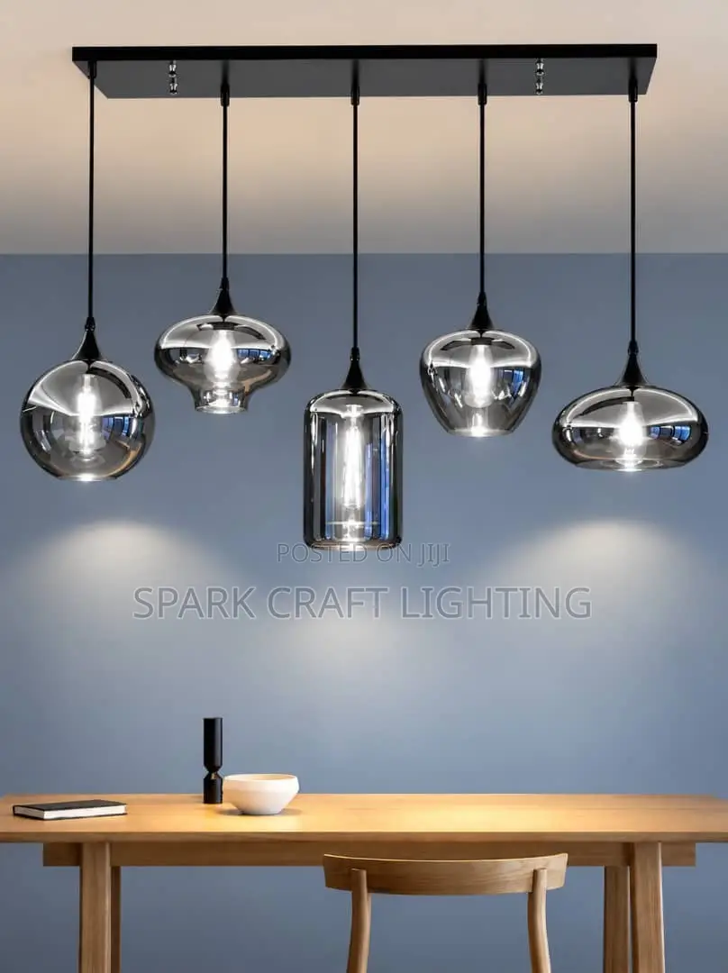 Modern 5-Light Chrome Pendant Chandelier