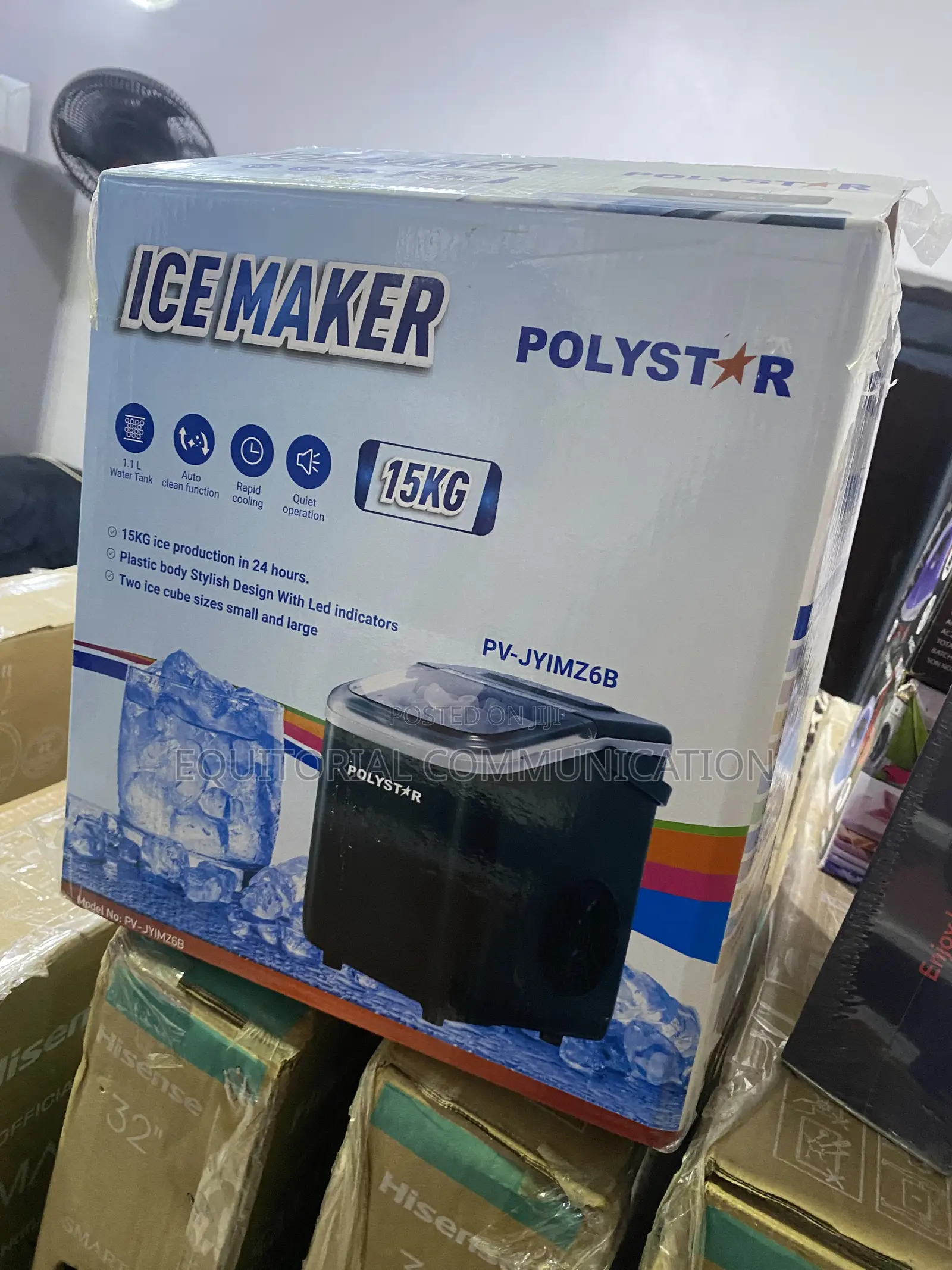 Polystar PV-JYIMZ6B Ice Maker for Home Use 15KG