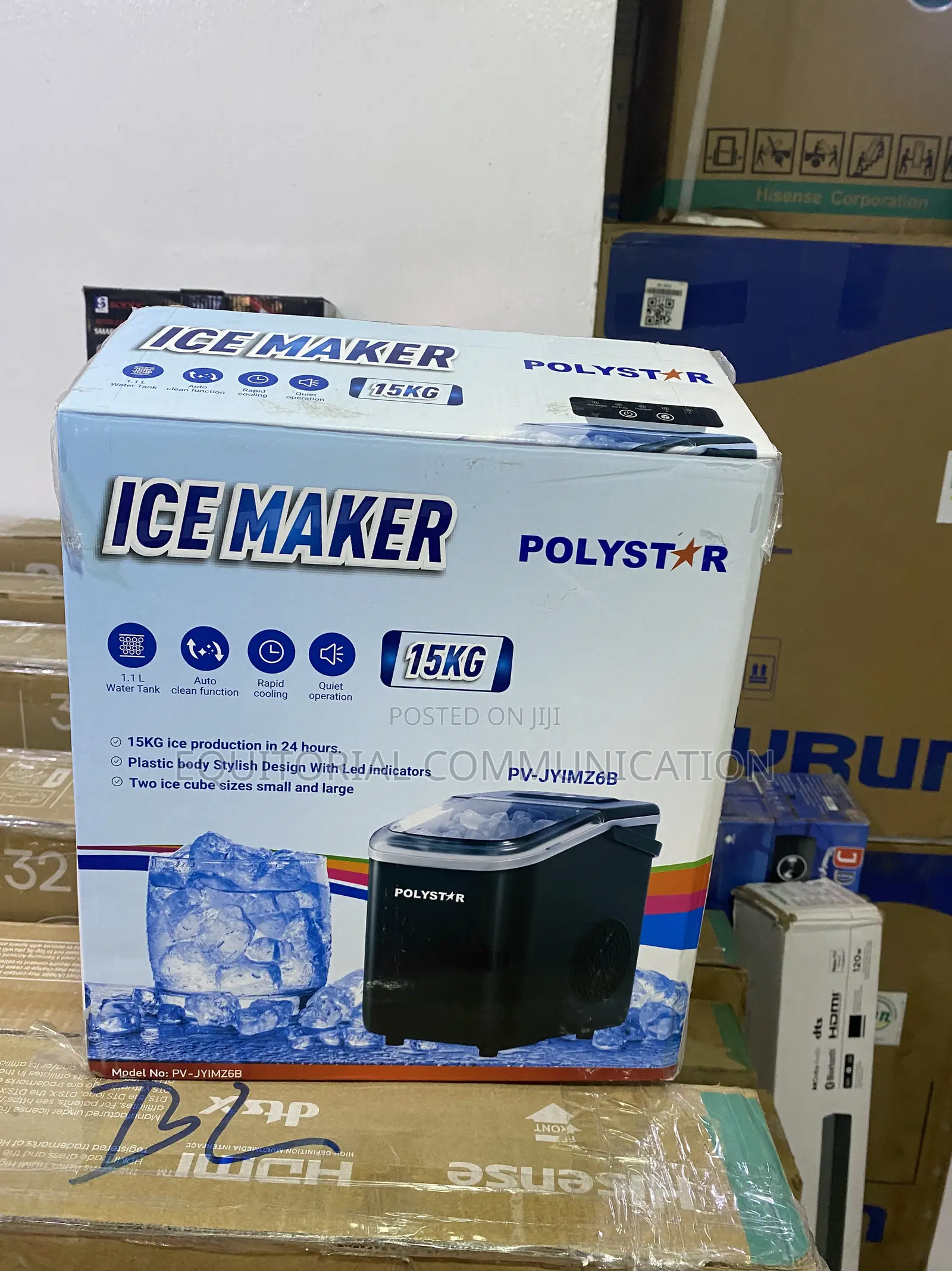 Polystar PV-JYIMZ6B 15KG Ice Maker for Businesses