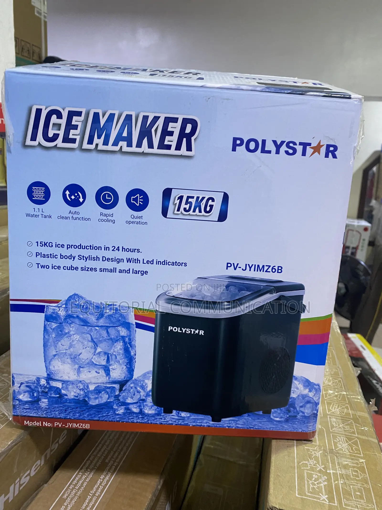 Polystar PV-JYIMZ6B 15KG Ice Maker for Bars