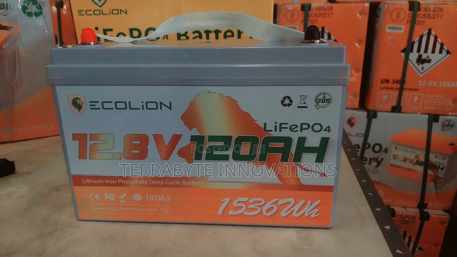120Ah 12.8V Lithium (LiFePO4) Battery Ecolion