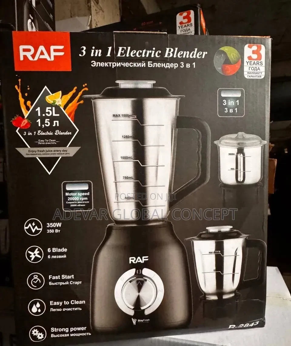 RAF 3in1 Electric Blender 350 Watts