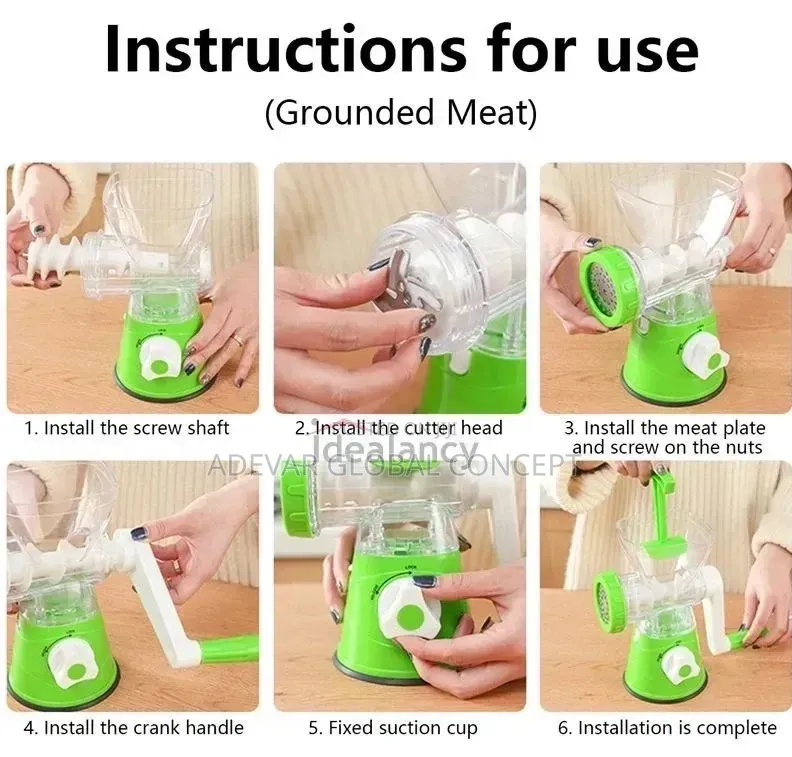 Manual Rolling Meat Mincer/Grinder
