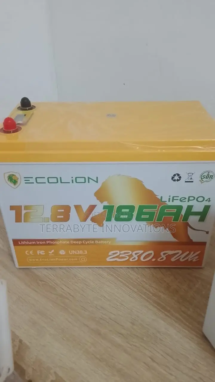 2.38kWh 12.8V 186Ah Lithium LiFePO4 Battery Ecolion