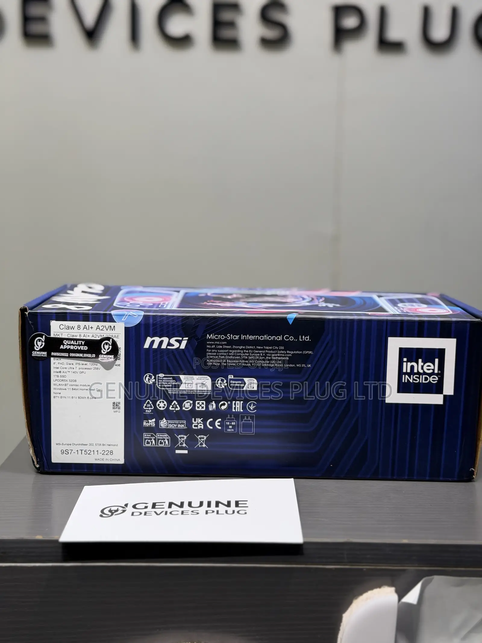 MSI Claw 8 AI+ A2VM Gaming Handheld Sandstorm Copilot+ PC Console