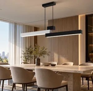 Modern Dual-Tone Linear LED Pendant Light