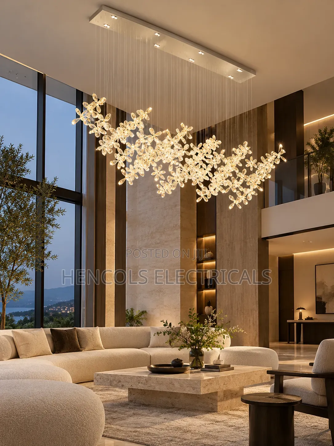 Luxury Floral LED Pendant Chandelier for Kitchen Islands