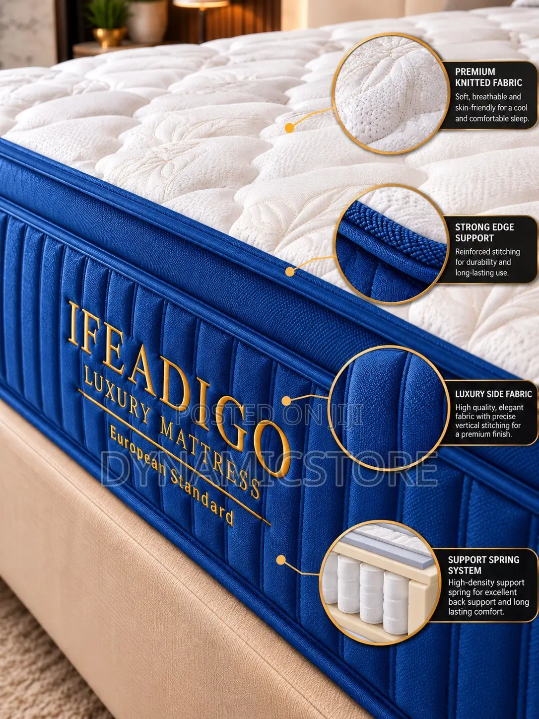 6/4ft IFEADIGO HYBRID Semi Orthopedic European Standard Mattress