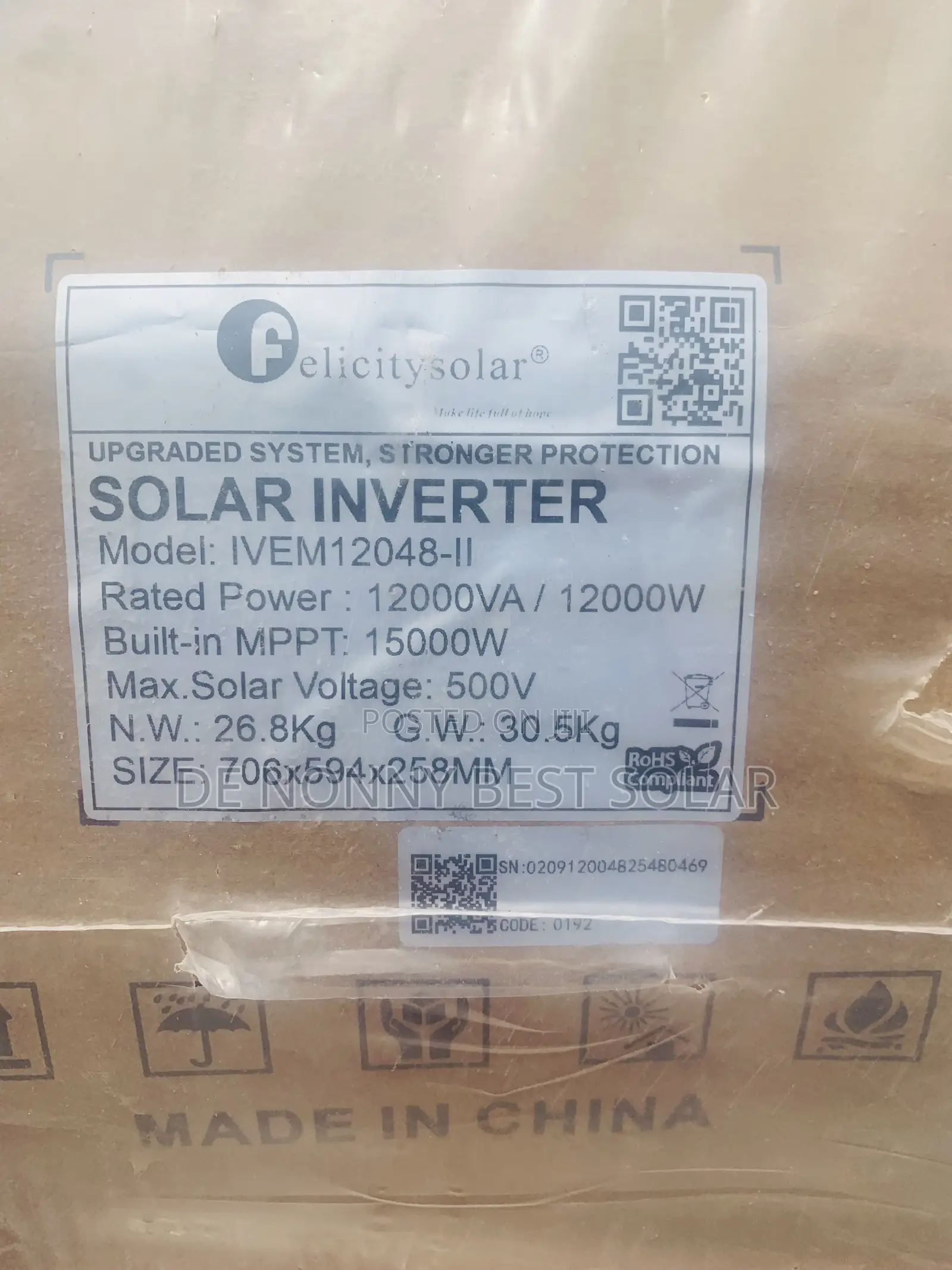 12kva 48V Felicity Hybrid Inverter