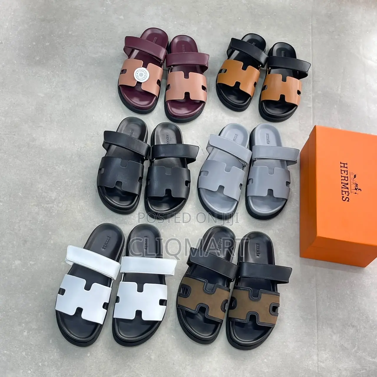 Hermès Chypre Calfskin & Suede Leather Sandals | Luxury Resort