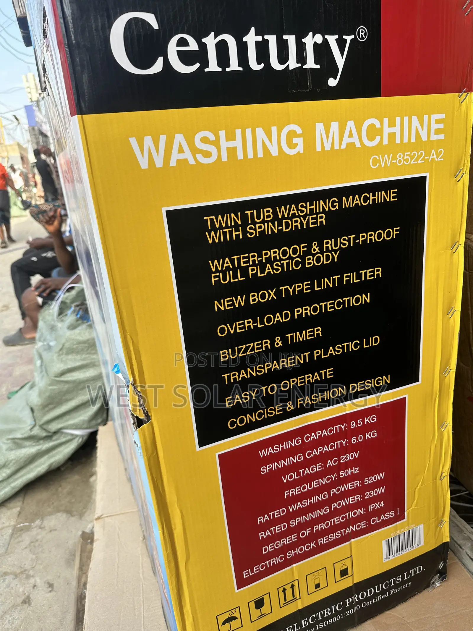 9.5KG Century Washing Machine