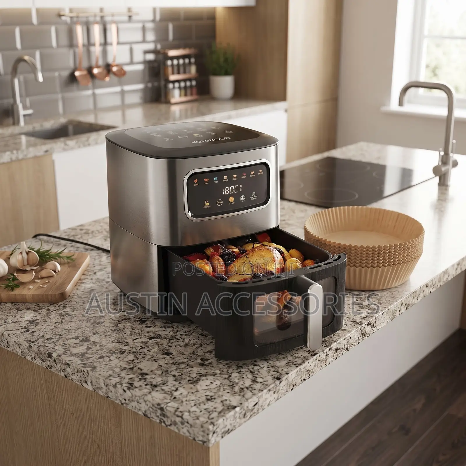 Kenwood Extra Large Capacity Air Fryer With Free Air Fryer Paper Plate